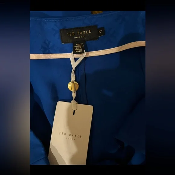 Bundle 👖👚Ted Baker Vibrant Blue Wide-Leg Pants& Nine West Black Sweater - Picture 9 of 16